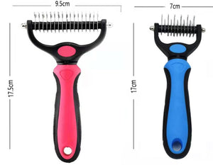 Stainless Steel Pet Grooming Comb for Hair Removal & Knot Opening | Safe Detangler for Dogs & Cats