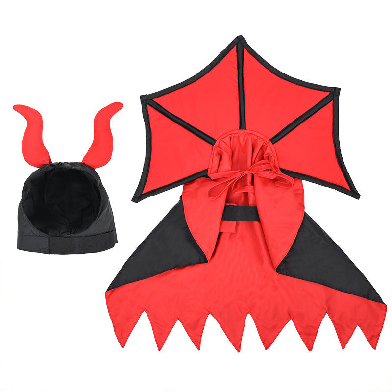 Halloween Vampire Pet Cloak & Hat Costume – Holiday Outfit