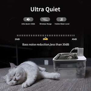 Smart Self-Circulating Rechargeable Wireless Pet Water Dispenser | Induction Sensor Dog & Cat Fountain