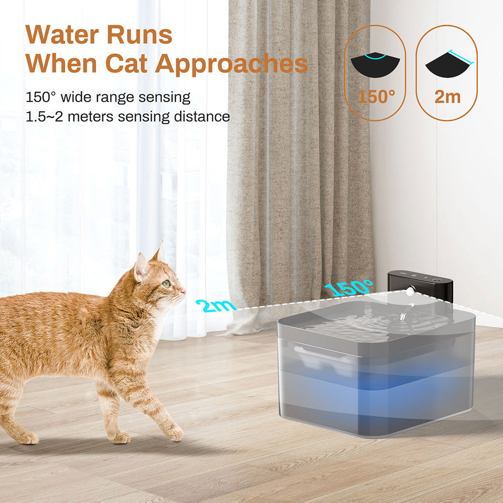 Automatic Cat Water Dispenser with Large Capacity & Induction Sensor | Self-Circulating Live Water Fountain
