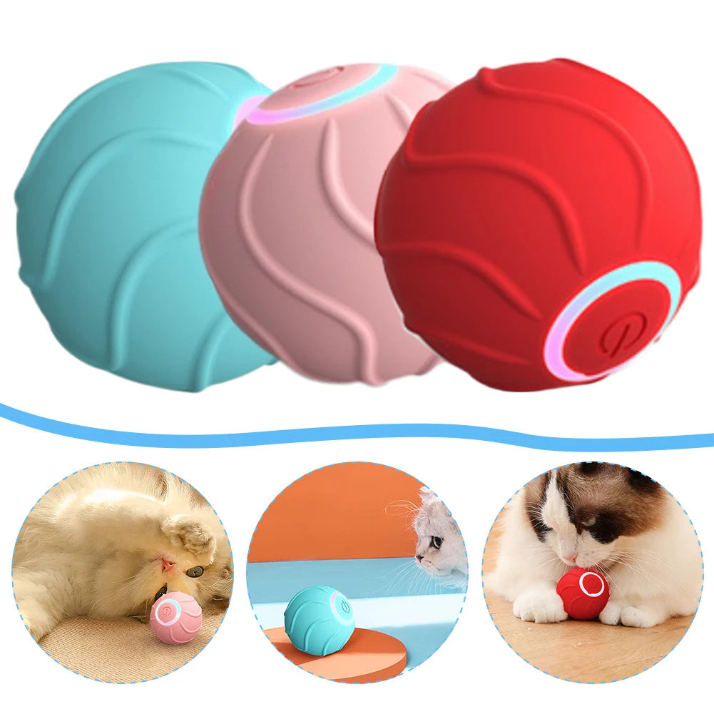 Smart Rolling Cat Ball Toy – USB Auto Bouncing Teaser
