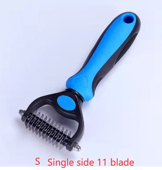 Stainless Steel Pet Grooming Comb for Hair Removal & Knot Opening | Safe Detangler for Dogs & Cats