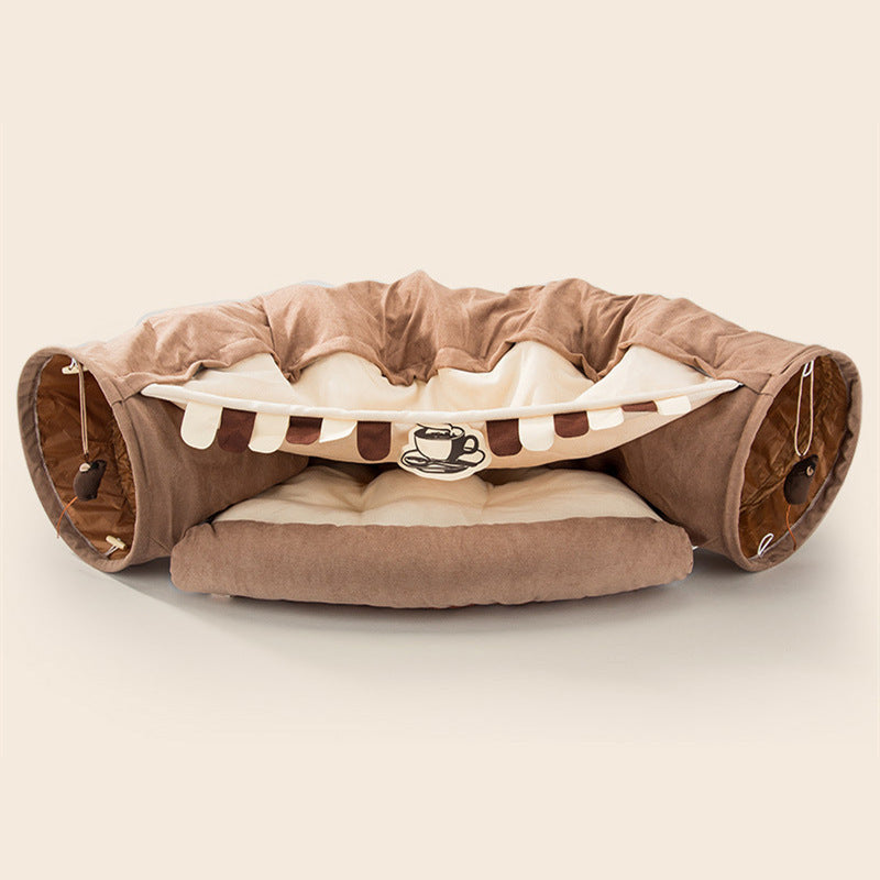 Foldable Washable Cat Tunnel – Fun & Easy to Clean Pet Playhouse