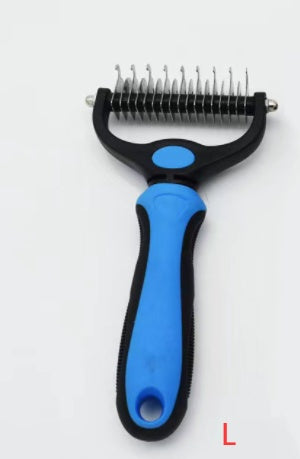 Stainless Steel Pet Grooming Comb for Hair Removal & Knot Opening | Safe Detangler for Dogs & Cats
