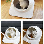 Large Fully Enclosed Cat Litter Box with Deodorizing Function | Odor Control Cat Litter Basin