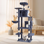 Ecofurry Mart VEVOR Cat Tree Tower with Condos & Sisal Scratching Posts | Multi-Level Activity Center for Indoor Cats - Dark Grey