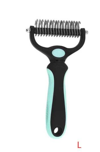 Stainless Steel Pet Grooming Comb for Hair Removal & Knot Opening | Safe Detangler for Dogs & Cats