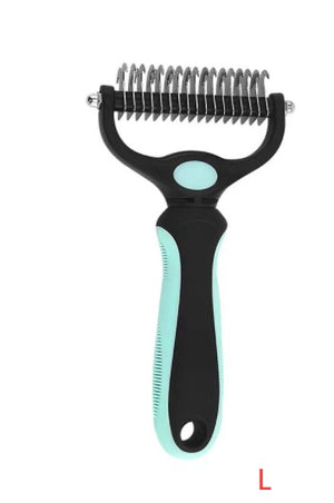 Stainless Steel Pet Grooming Comb for Hair Removal & Knot Opening | Safe Detangler for Dogs & Cats