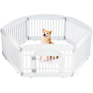 Ecofurry Mart Safe & Reliable Dog Playpen Fence | Portable Pet Exercise Pen for Indoor & Outdoor Use | Foldable Dog Enclosure