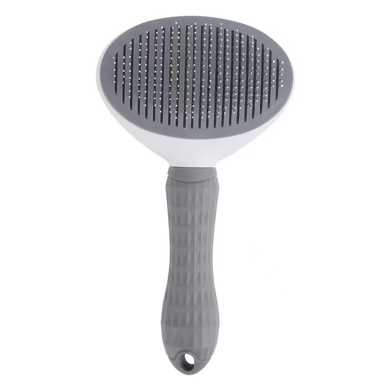 Ecofurry Mart Self-Cleaning Pet Hair Brush Comb | Stainless Steel Cat & Dog Grooming Tool | One-Key Fur Removal