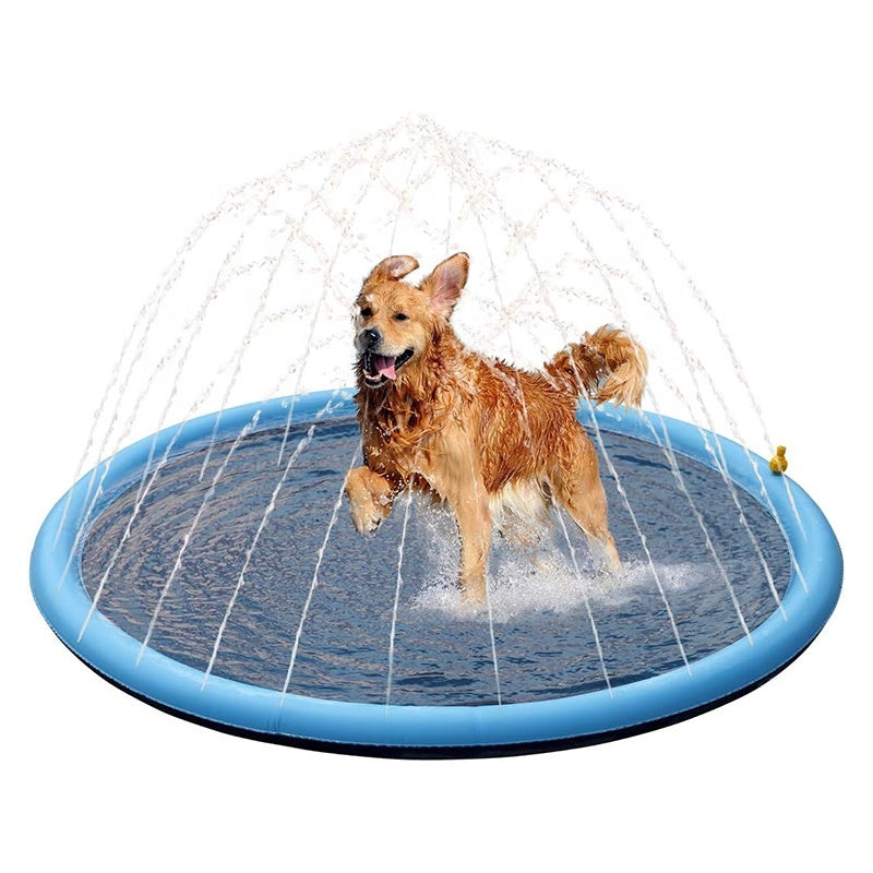 Ecofurry Mart Dog Splash Pad Sprinkler Toy | Anti-Slip Outdoor Dog Swimming Mat for Summer Play & Cooling Off