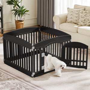 Ecofurry Mart Safe & Reliable Dog Playpen Fence | Portable Pet Exercise Pen for Indoor & Outdoor Use | Foldable Dog Enclosure
