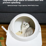 Large Fully Enclosed Cat Litter Box with Deodorizing Function | Odor Control Cat Litter Basin