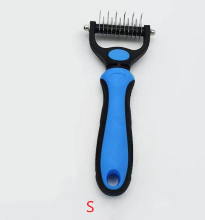 Stainless Steel Pet Grooming Comb for Hair Removal & Knot Opening | Safe Detangler for Dogs & Cats