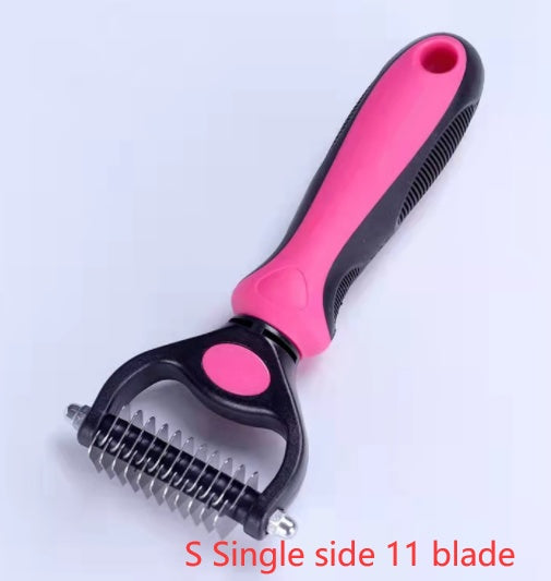 Stainless Steel Pet Grooming Comb for Hair Removal & Knot Opening | Safe Detangler for Dogs & Cats