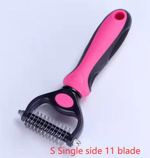 Stainless Steel Pet Grooming Comb for Hair Removal & Knot Opening | Safe Detangler for Dogs & Cats