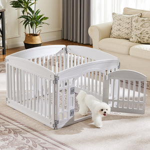 Ecofurry Mart Safe & Reliable Dog Playpen Fence | Portable Pet Exercise Pen for Indoor & Outdoor Use | Foldable Dog Enclosure
