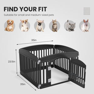 Ecofurry Mart Safe & Reliable Dog Playpen Fence | Portable Pet Exercise Pen for Indoor & Outdoor Use | Foldable Dog Enclosure
