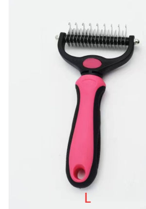 Stainless Steel Pet Grooming Comb for Hair Removal & Knot Opening | Safe Detangler for Dogs & Cats