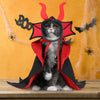 Halloween Vampire Pet Cloak & Hat Costume – Holiday Outfit