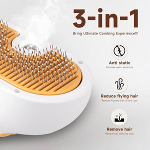 Hair comb with anti-static, reduce flying hair, and remove hair features on a white background